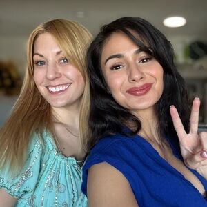 Blue and Green Blouse Set